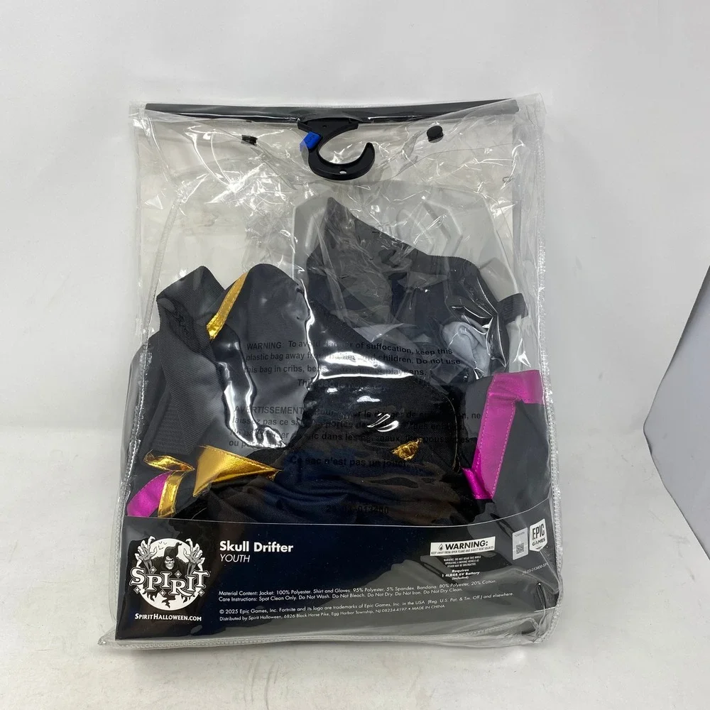 Fortnite Skull Drifter Costume Spirit Halloween Youth XL 14-16 Light-Up Mask